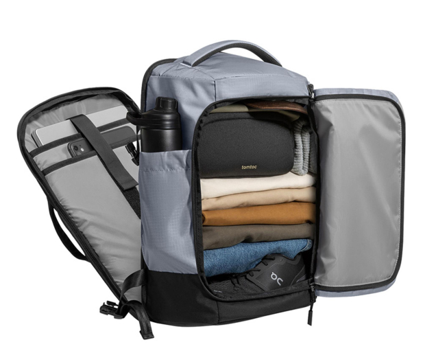 Tomtoc Podróżny plecak Tomtoc Navigator-T66 Liteway, 17"/40L (szary - 1501805 - zdjęcie 2